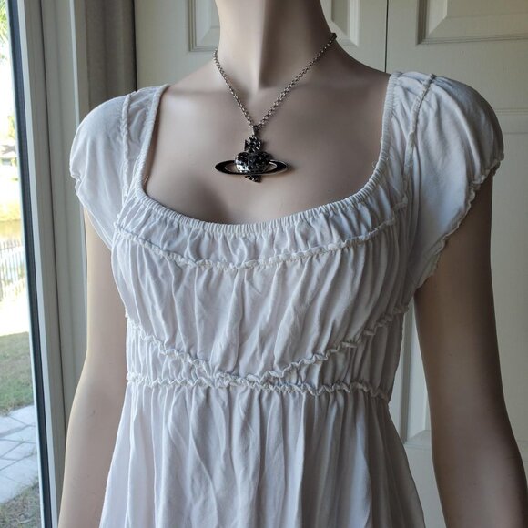 max studio white babydoll top - Picture 5 of 6